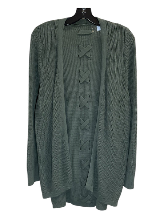 Sweater Cardigan By Clothes Mentor In Green, Size: 1x