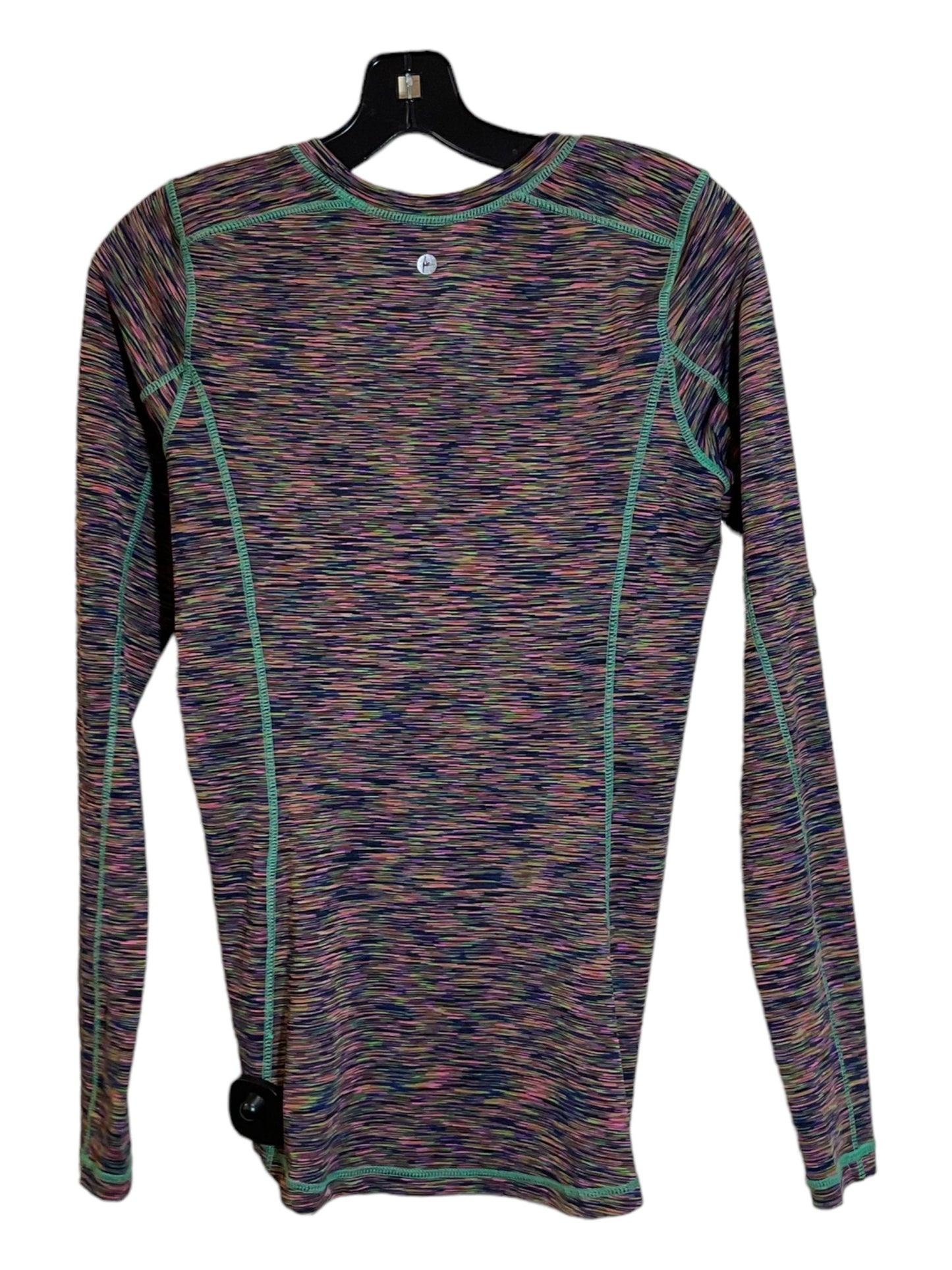 Multi-colored Athletic Top Long Sleeve Crewneck 90 Degrees By Reflex, Size S