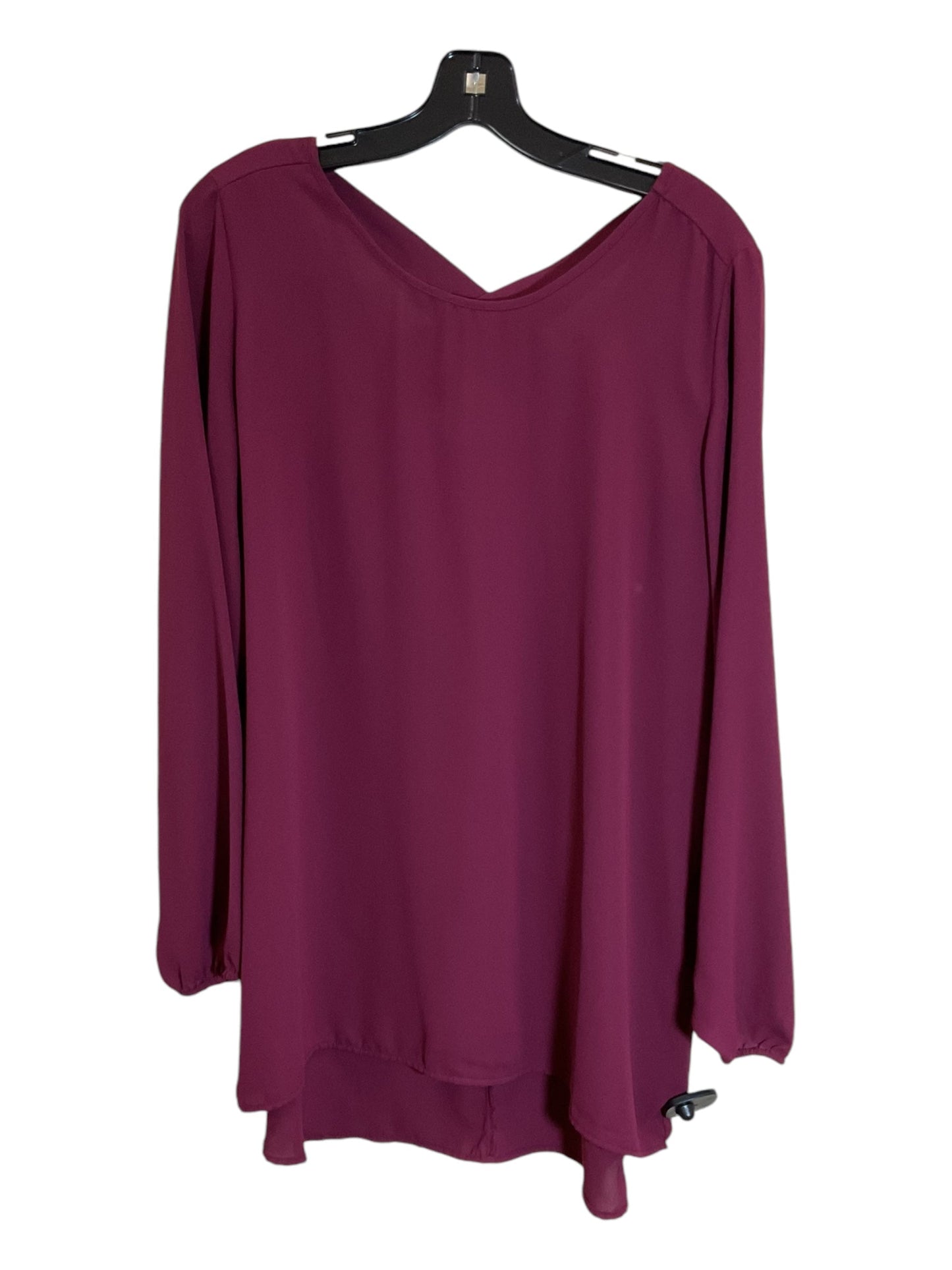 Tunic Long Sleeve By Maurices In Purple, Size: L