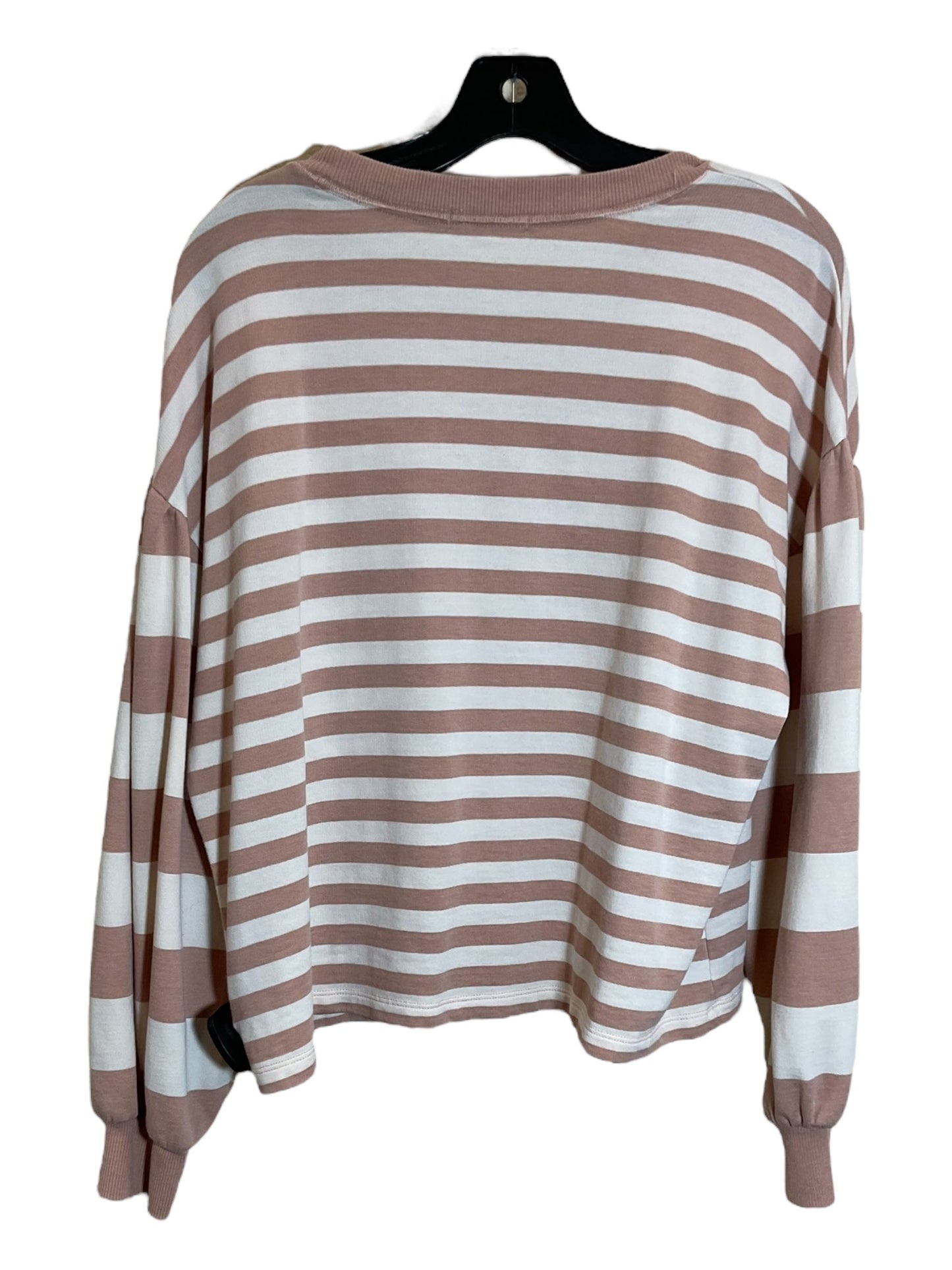 Top Long Sleeve By Z Supply In Brown & Cream, Size: M