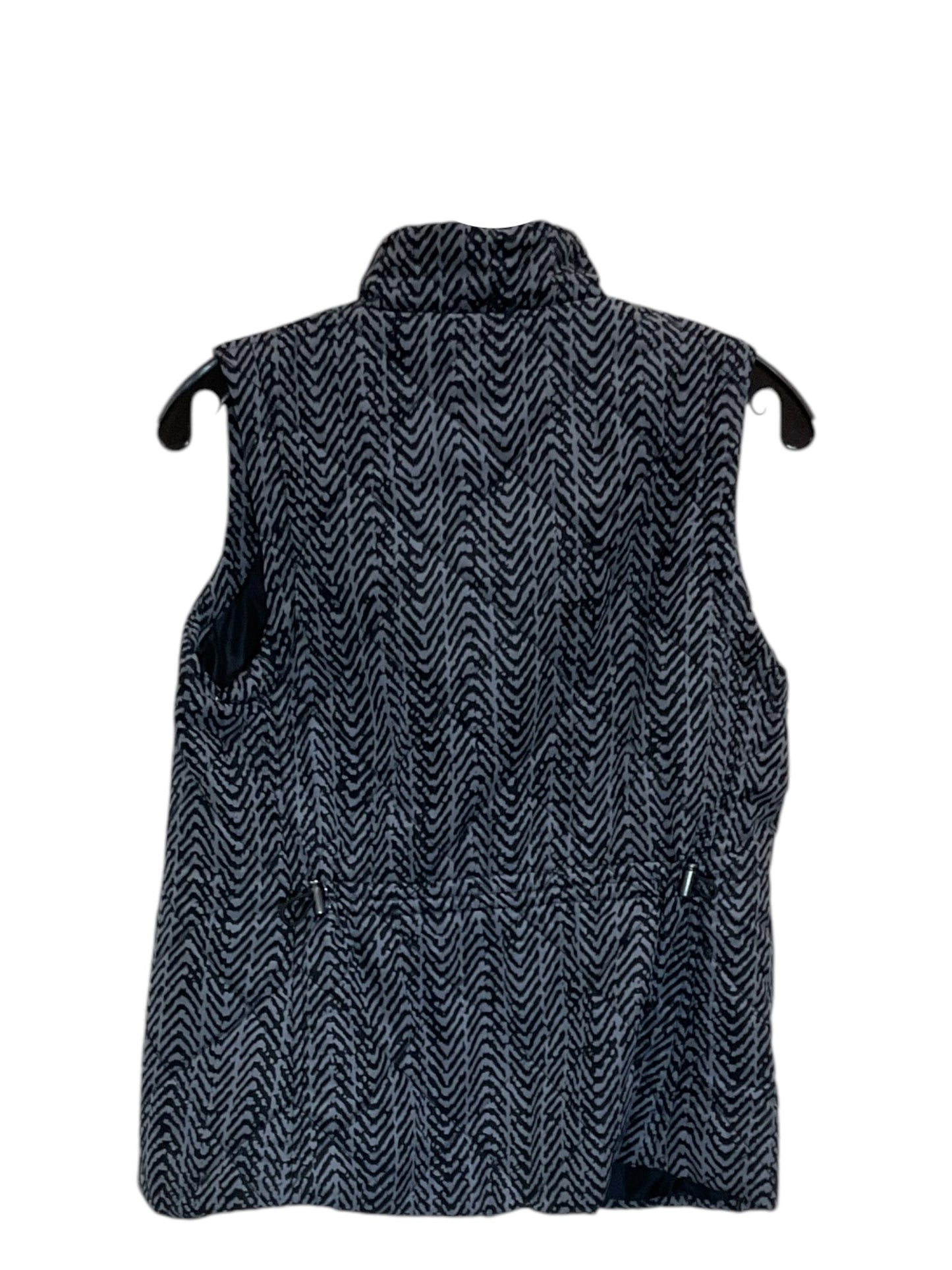 Vest Puffer & Quilted By Croft And Barrow In Black & Grey, Size: S