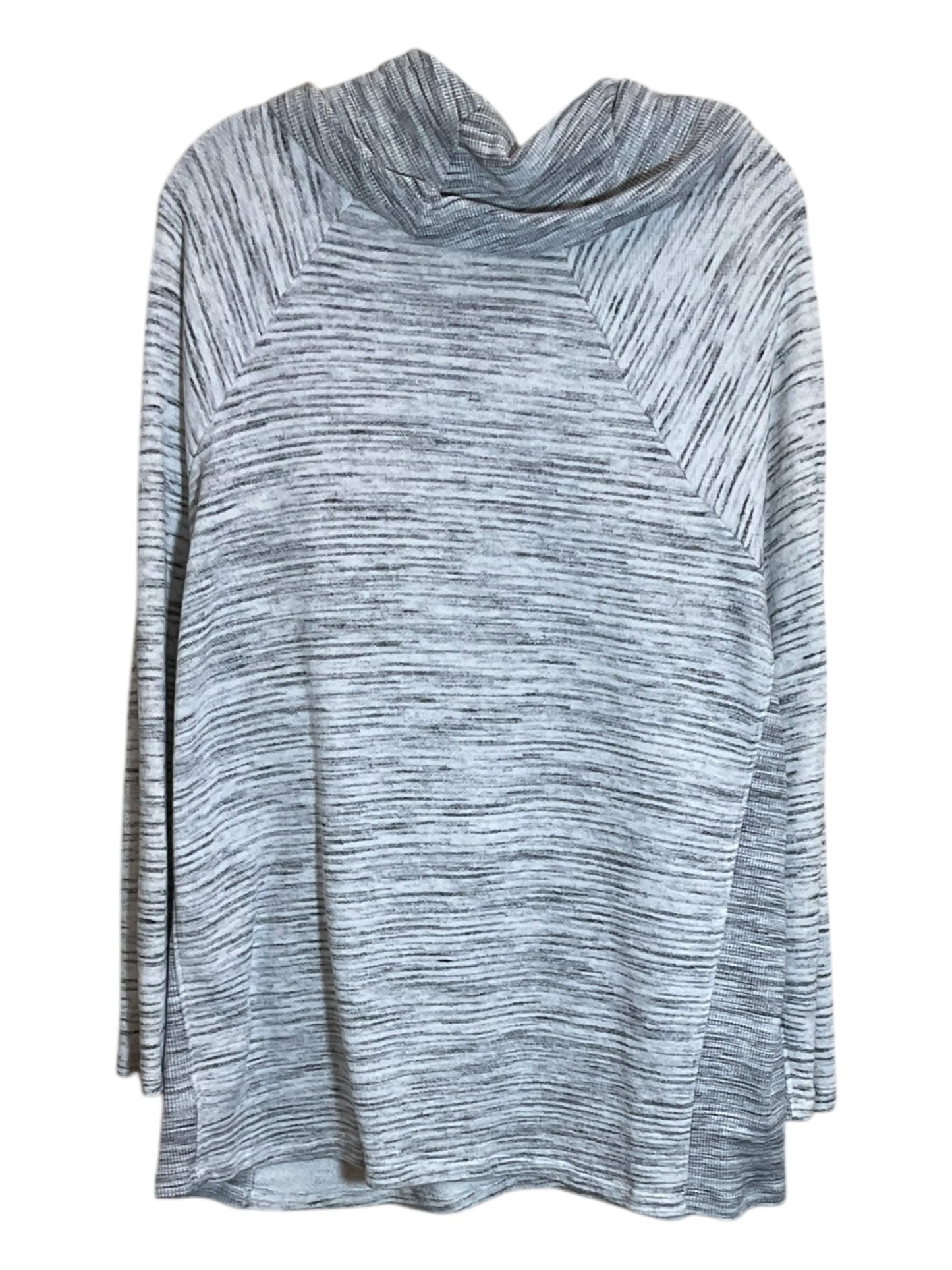 Top Long Sleeve By Rafaella In Grey, Size: 1x