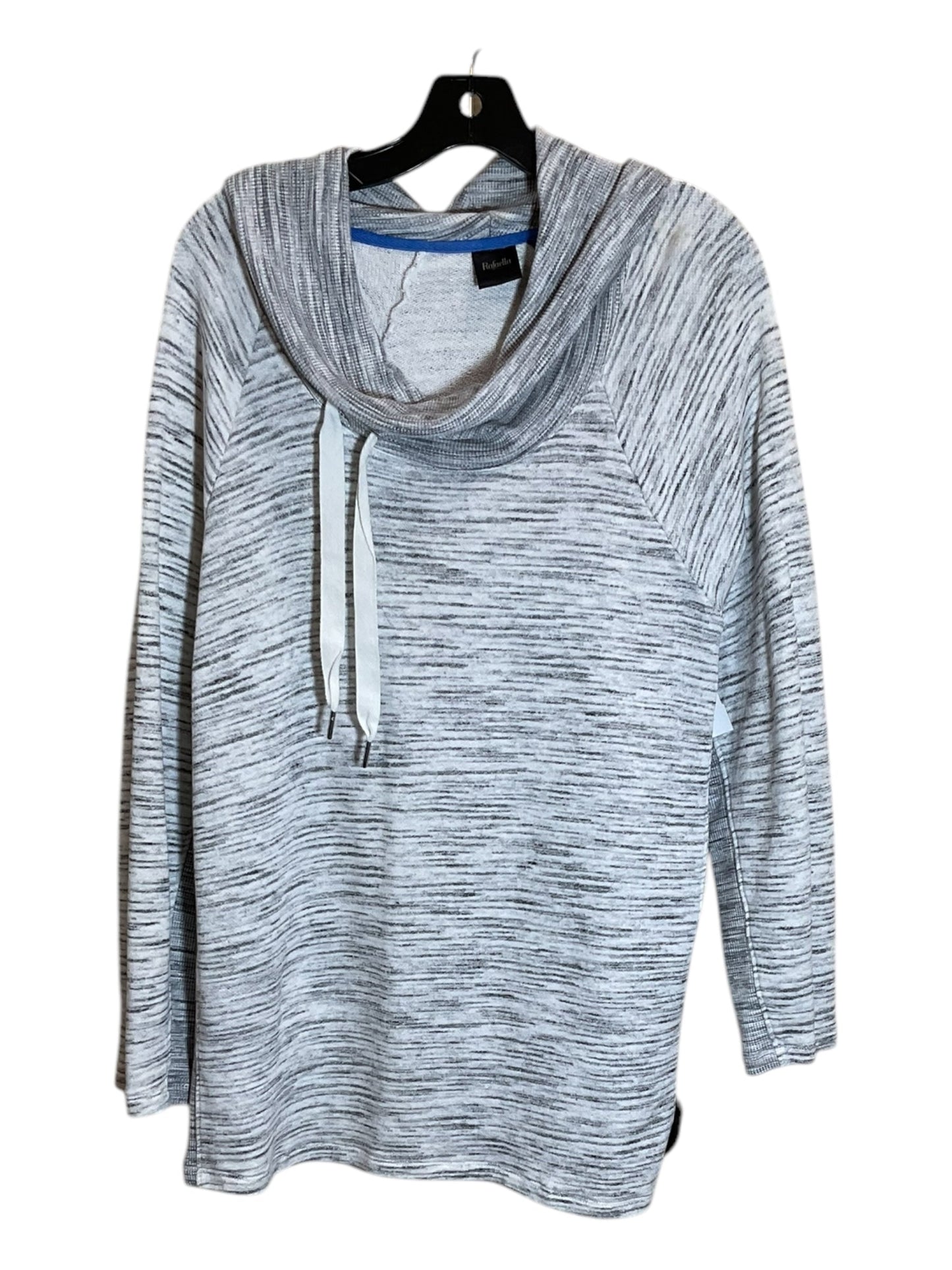 Top Long Sleeve By Rafaella In Grey, Size: 1x