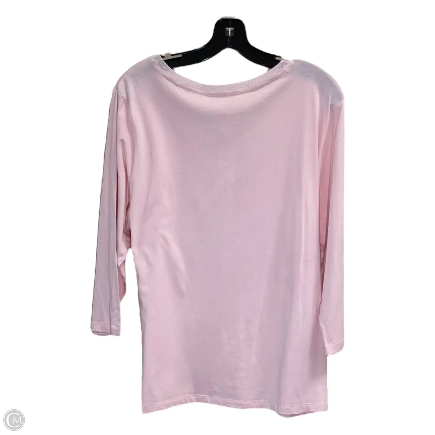 Top Long Sleeve By Christopher And Banks In Peach, Size: Xl