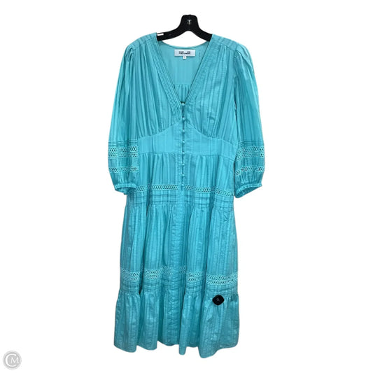 Dress Designer By Diane Von Furstenberg In Teal, Size: L