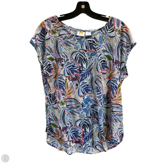 Top Short Sleeve By Cece In Multi-colored, Size: L