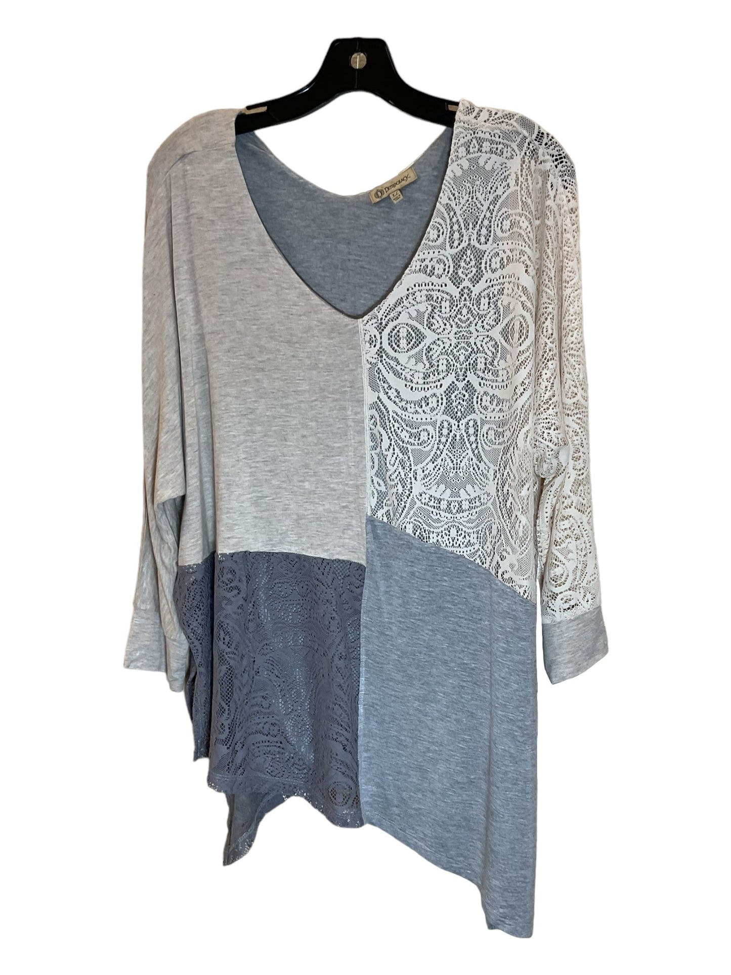 Grey Tunic Long Sleeve Democracy, Size Xl