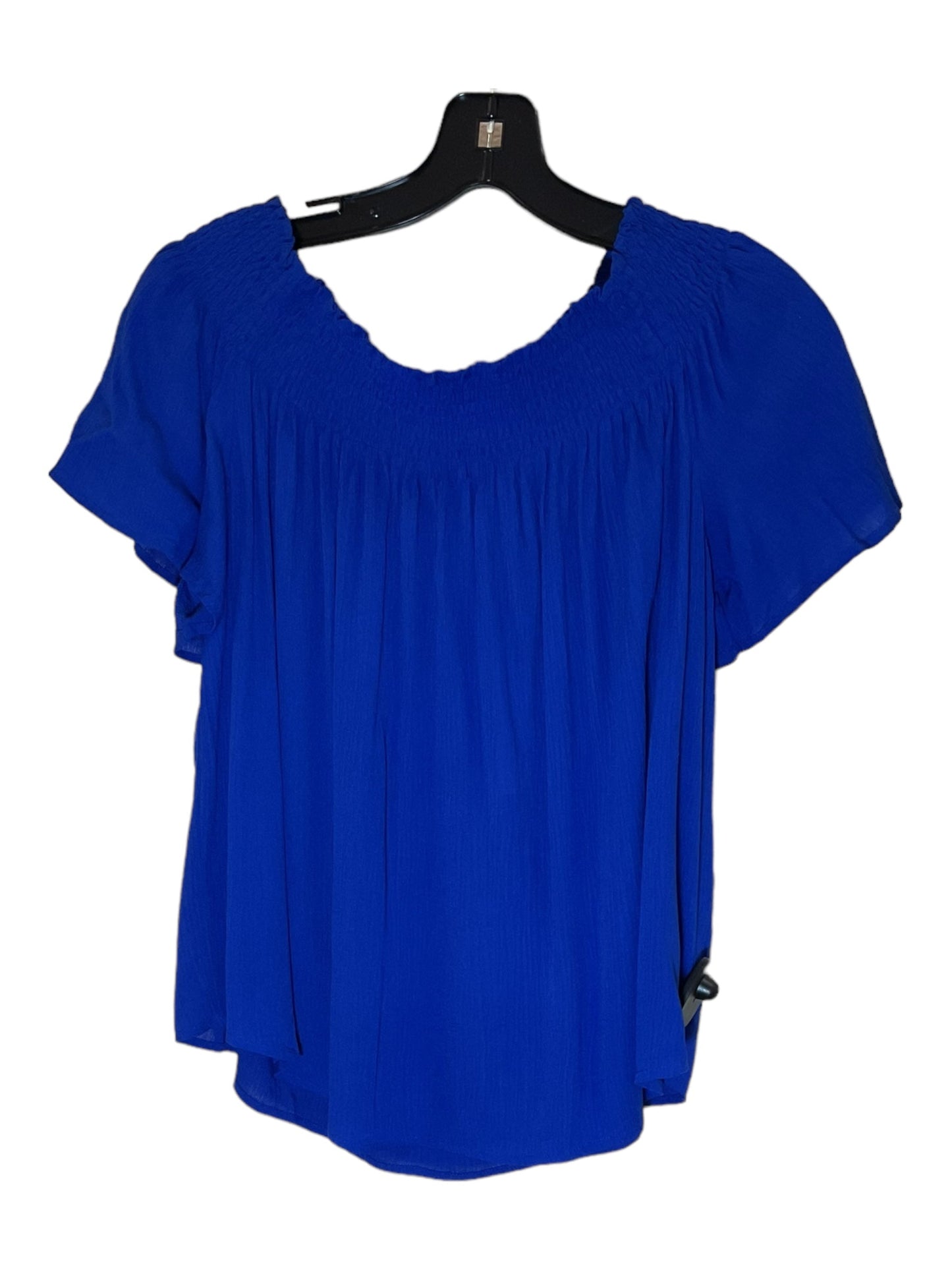 Blue Top Short Sleeve New York And Co, Size L