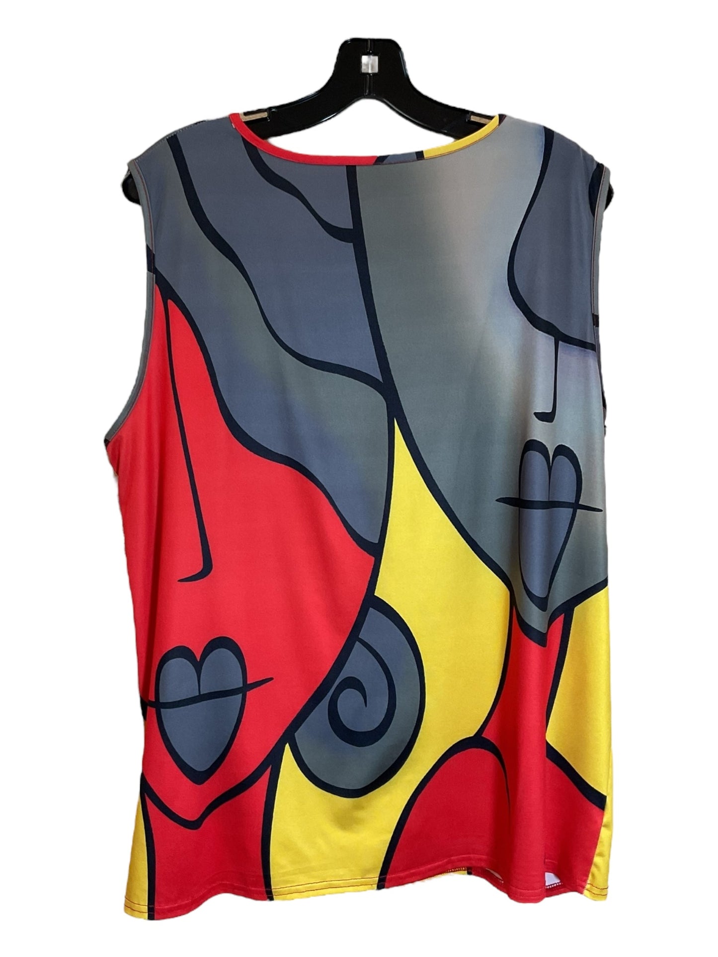 Multi-colored Top Sleeveless Clothes Mentor, Size 2x