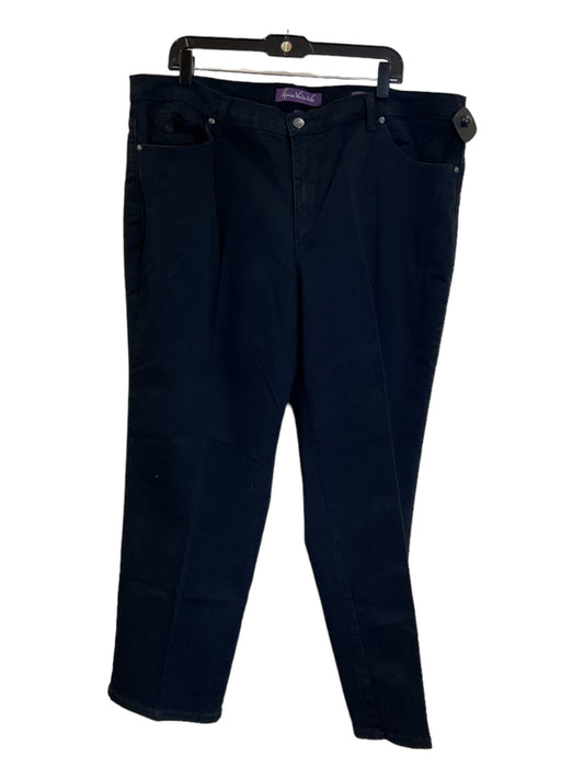 Black Denim Jeans Straight Gloria Vanderbilt, Size 20