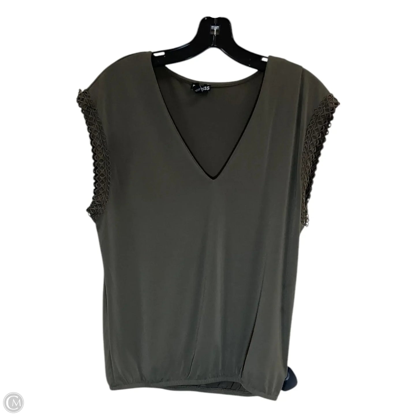 Top Sleeveless By Express In Green, Size: M