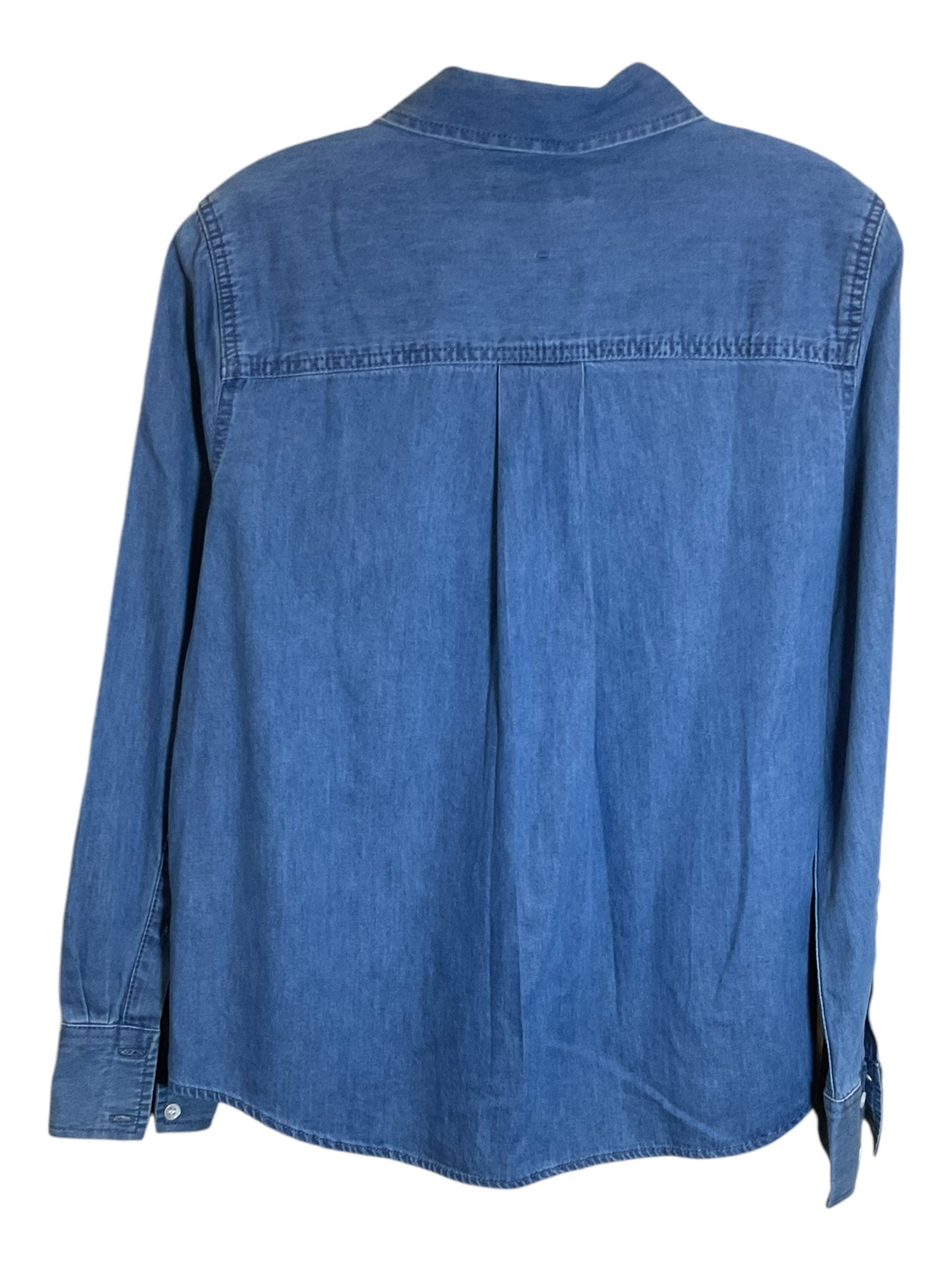 Blouse Long Sleeve By Banana Republic In Blue, Size: S