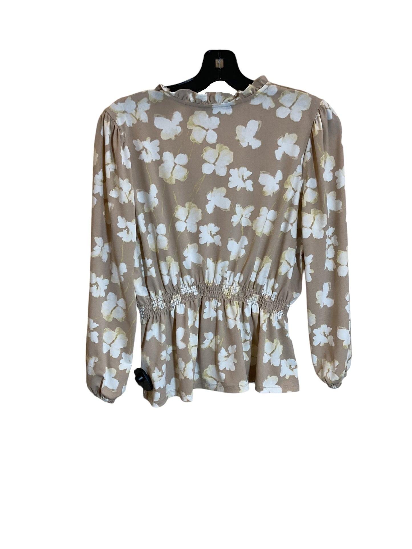 Top Long Sleeve By Simply Vera In Brown, Size: Xs