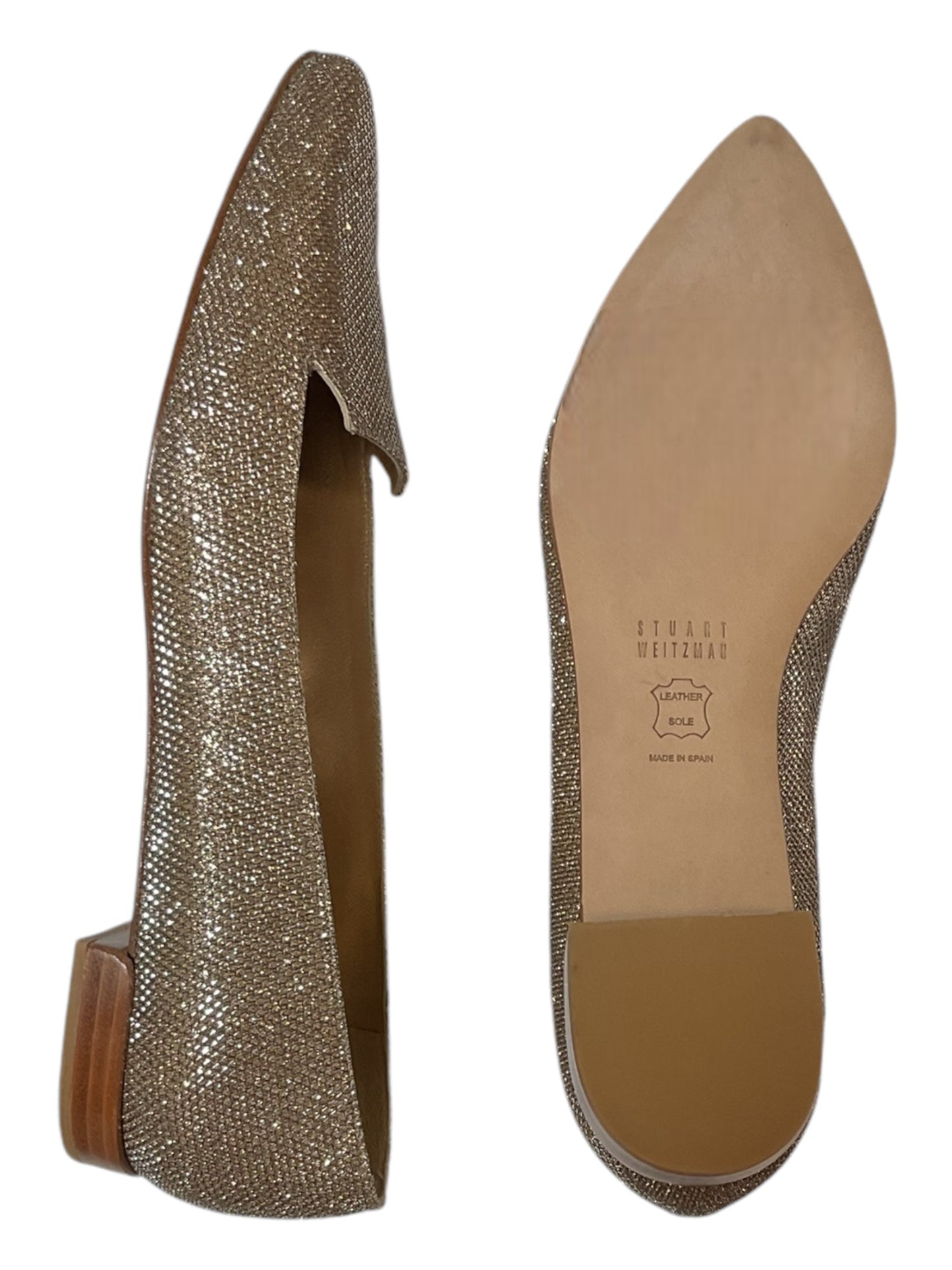 Shoes Designer By Stuart Weitzman In Gold, Size: 7.5