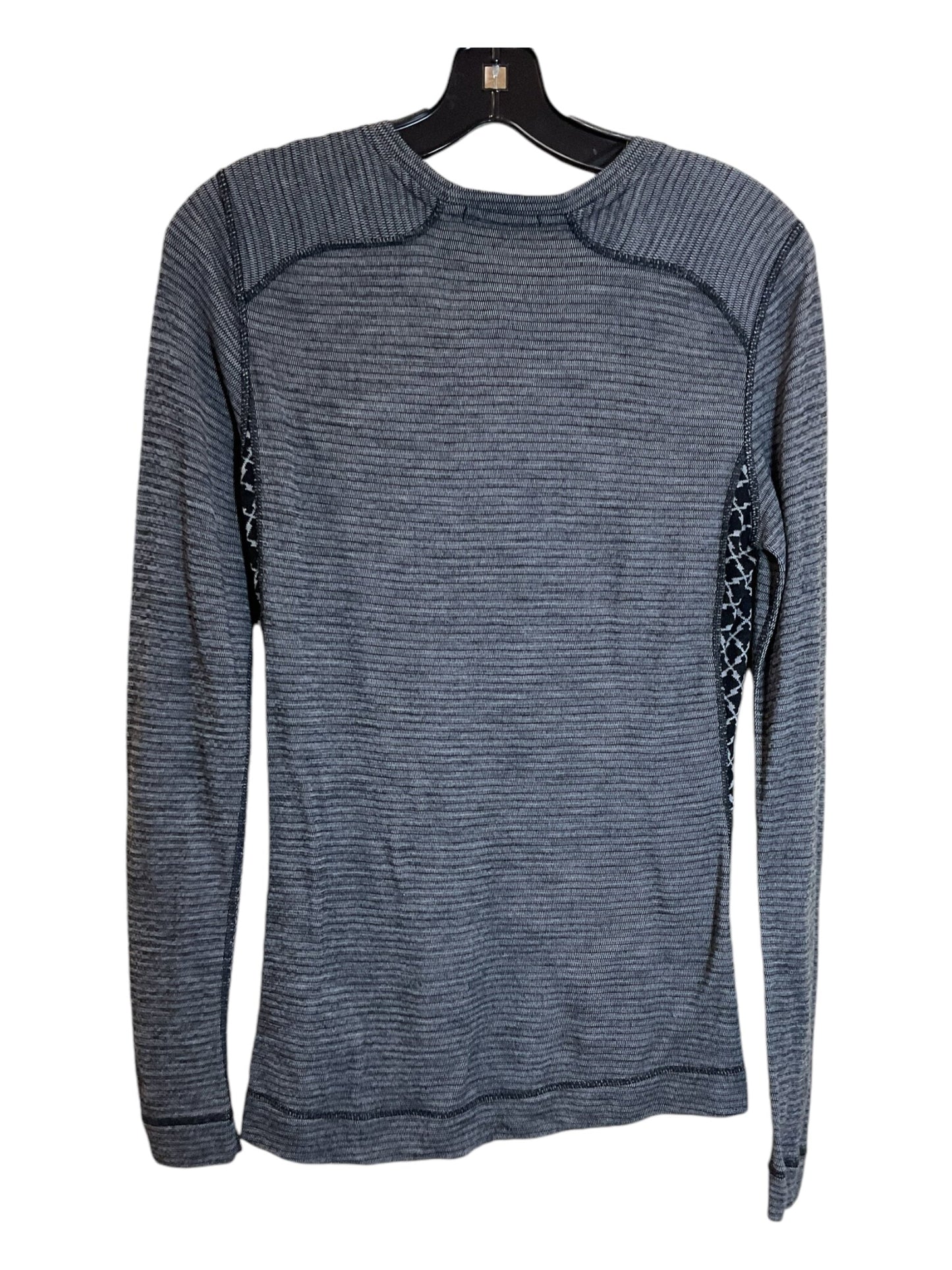 Top Long Sleeve By Smartwool In Black & Grey, Size: M