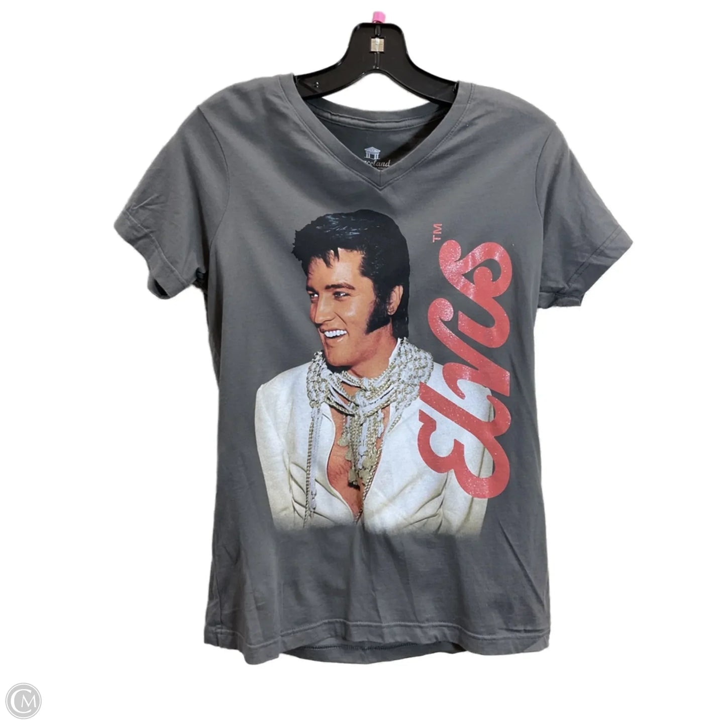 Top Short Sleeve By Clothes Mentor In Grey, Size: M