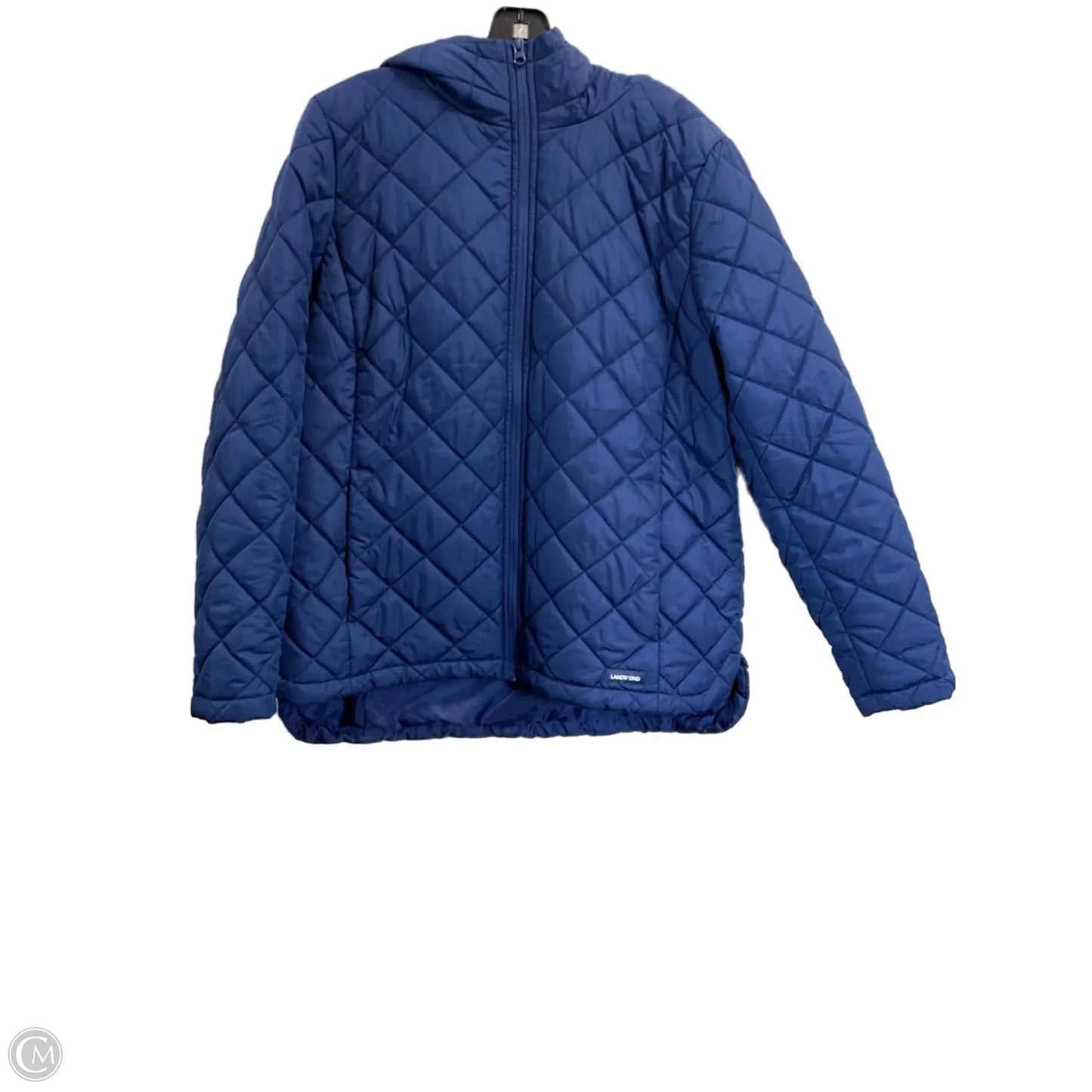 Coat Puffer & Quilted By Lands End In Blue, Size: M