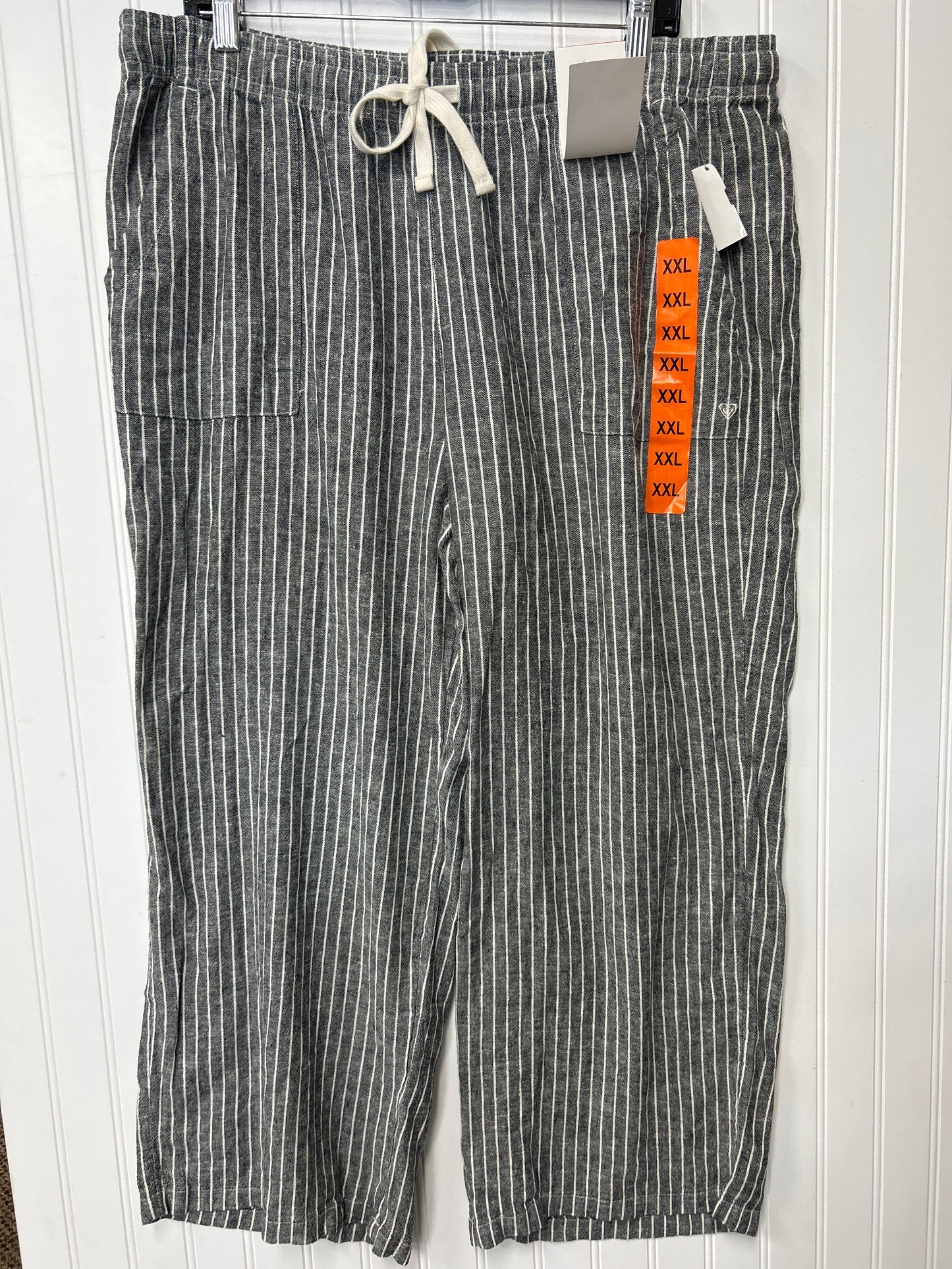 Pants Linen By Roxy In Grey, Size:1X