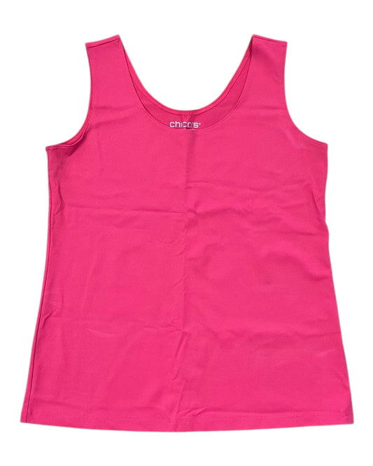 Top Sleeveless Basic By Chicos In Pink, Size:M