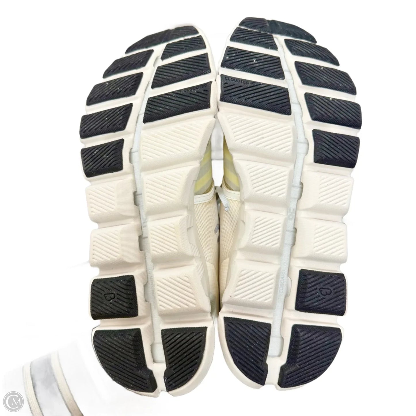 Shoes Athletic By On Cloud In White & Yellow, Size: 10