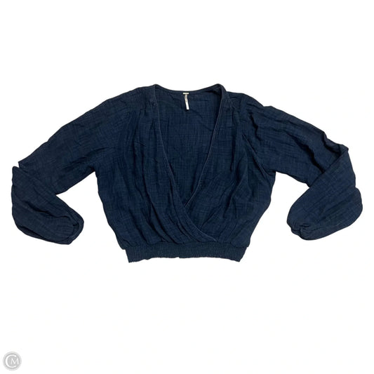 Top Long Sleeve By Free People In Blue, Size: L