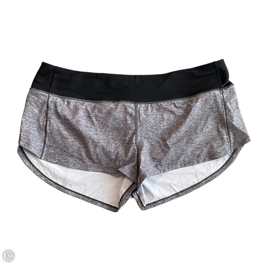 Athletic Shorts By Lululemon In Black & Grey, Size: 12