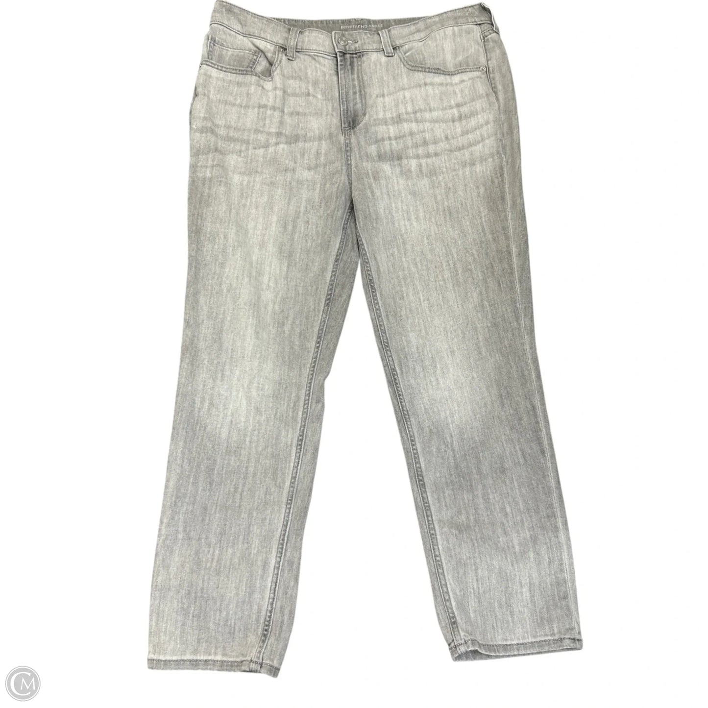 Jeans Boyfriend By Chicos In Grey, Size: 10