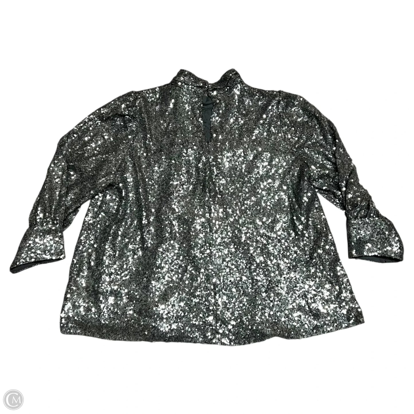 Top Long Sleeve By Anthropologie In Grey, Size: 2x