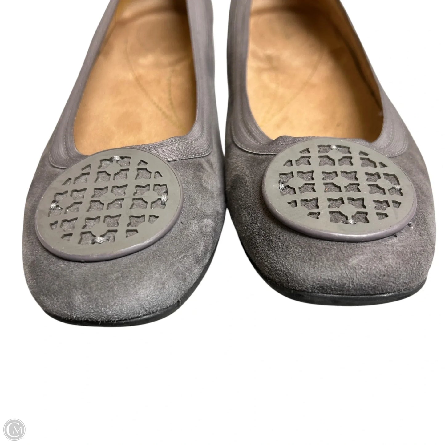 Shoes Flats By Clarks In Grey, Size: 8