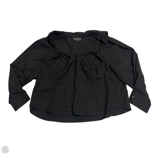Top Long Sleeve By Eloquii In Black, Size: 26