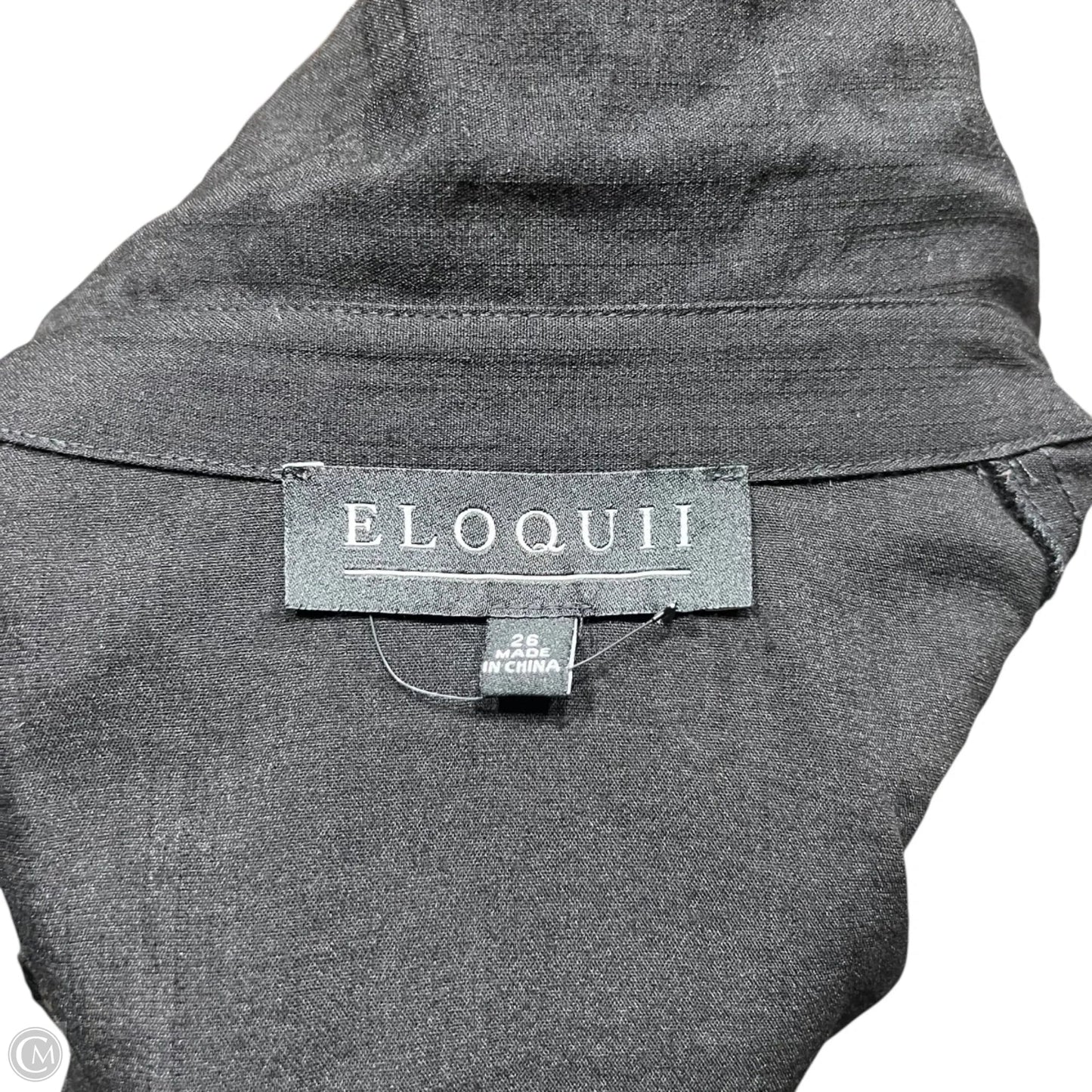 Top Long Sleeve By Eloquii In Black, Size: 26