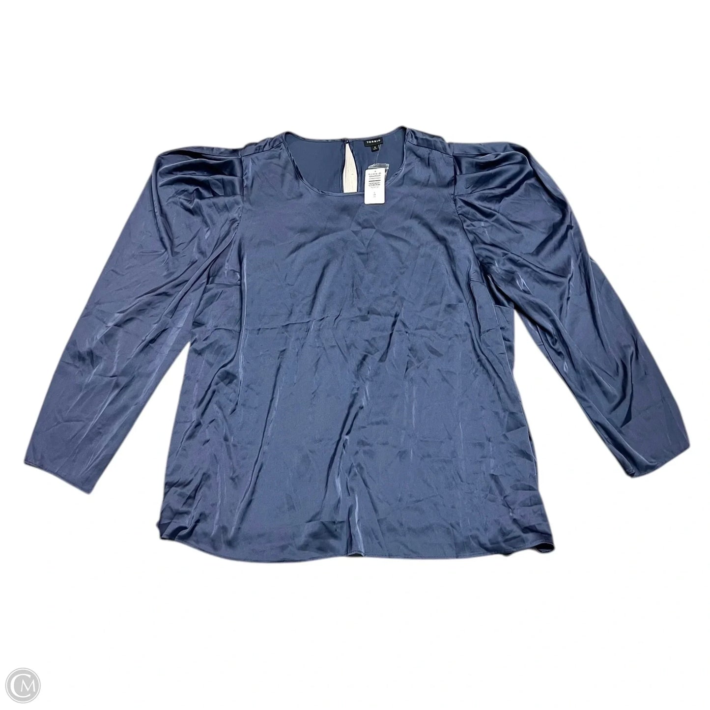 Top Long Sleeve By Torrid In Blue, Size: 4x