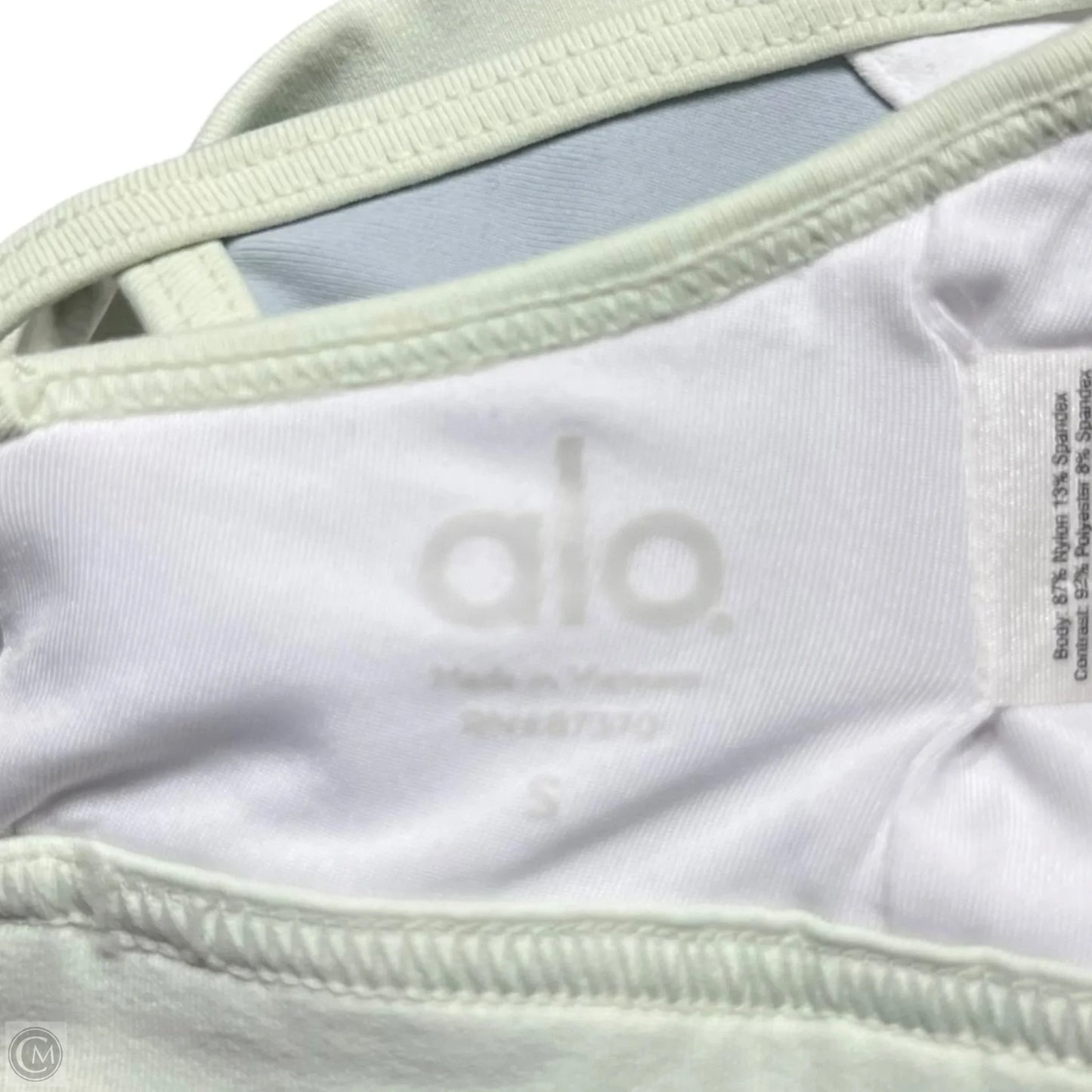 Athletic Bra By Alo In Blue & White, Size: S