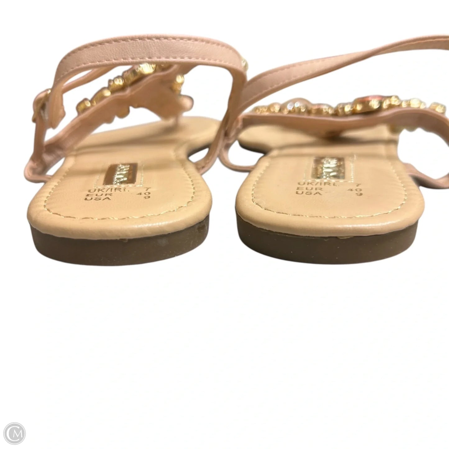 Sandals Flats By Primark In Pink & Tan, Size: 9