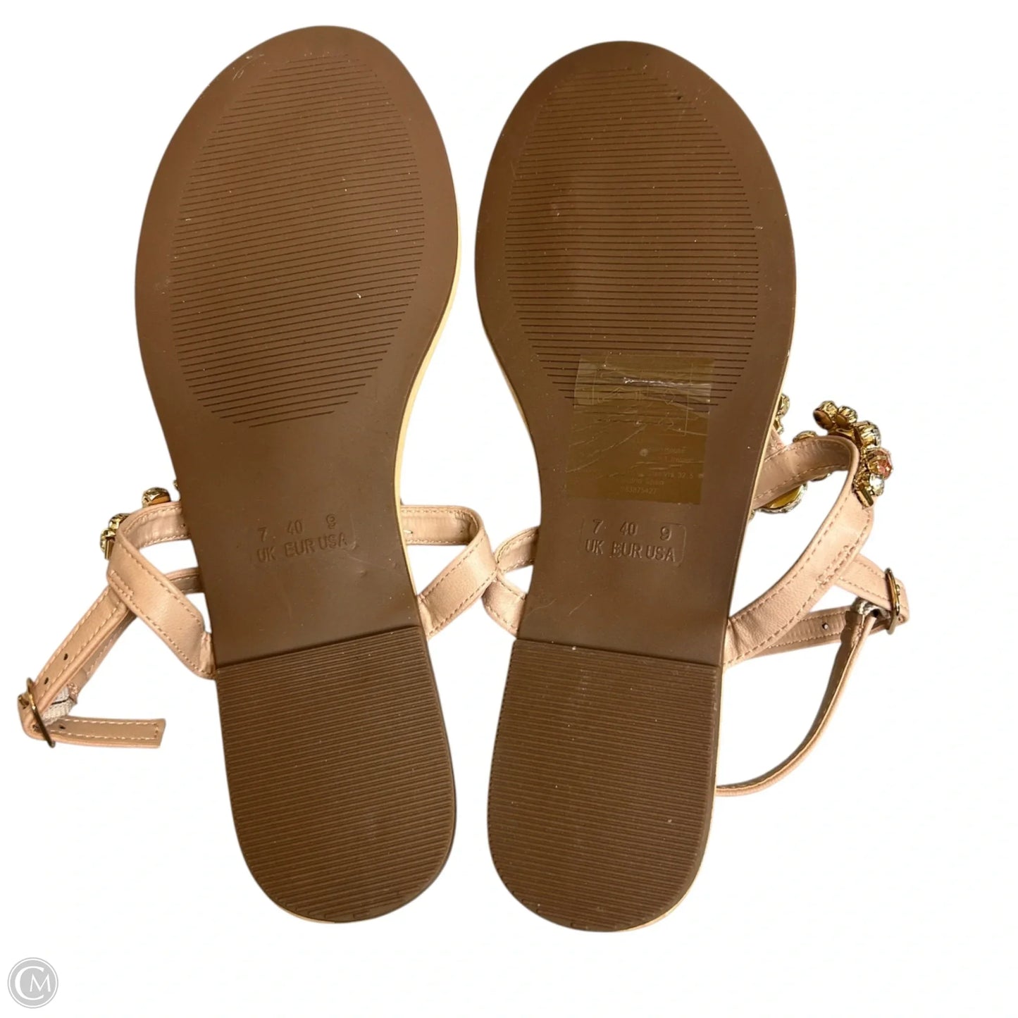Sandals Flats By Primark In Pink & Tan, Size: 9