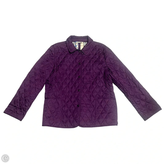 Jacket Luxury Designer By Burberry In Purple, Size: Xl
