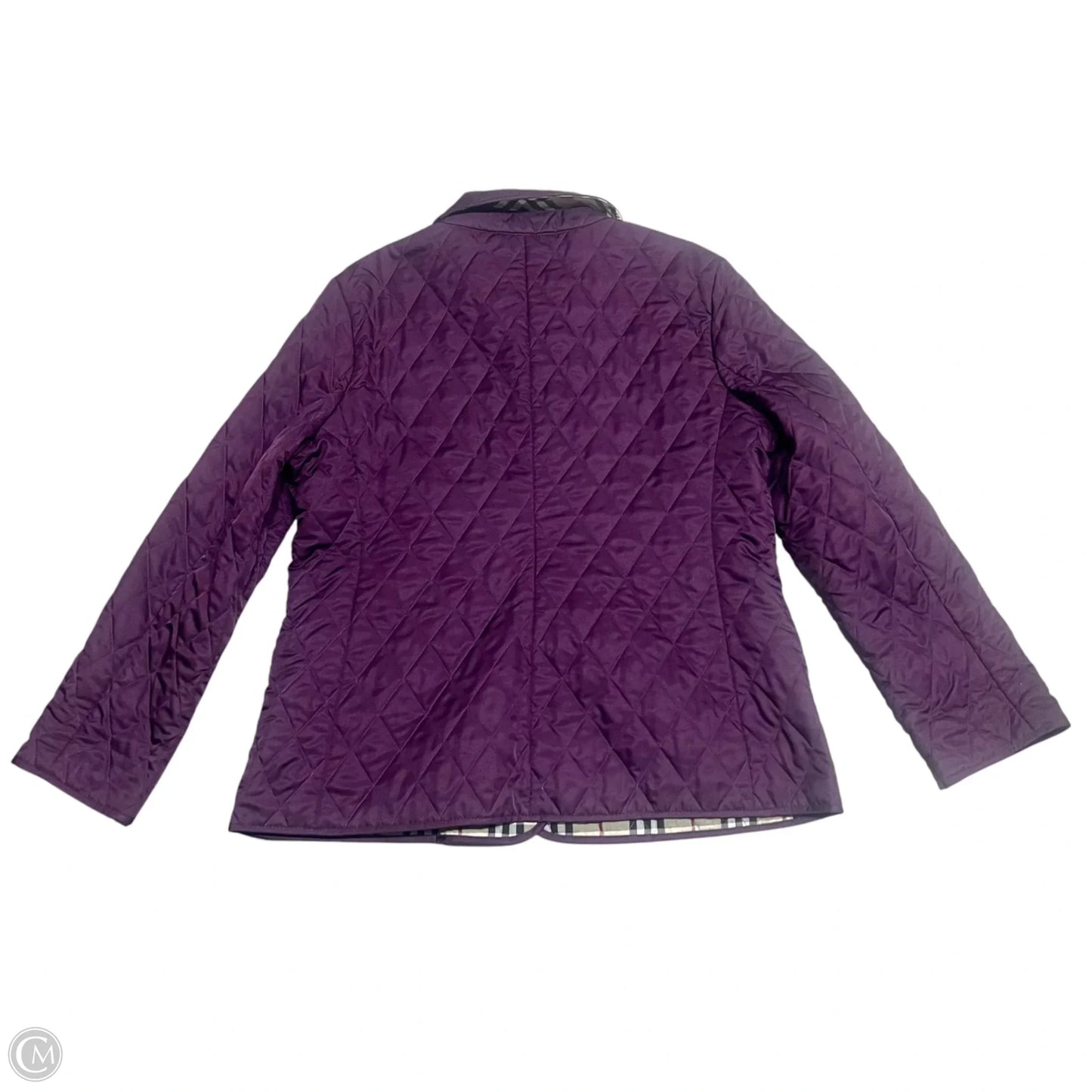Jacket Luxury Designer By Burberry In Purple, Size: Xl