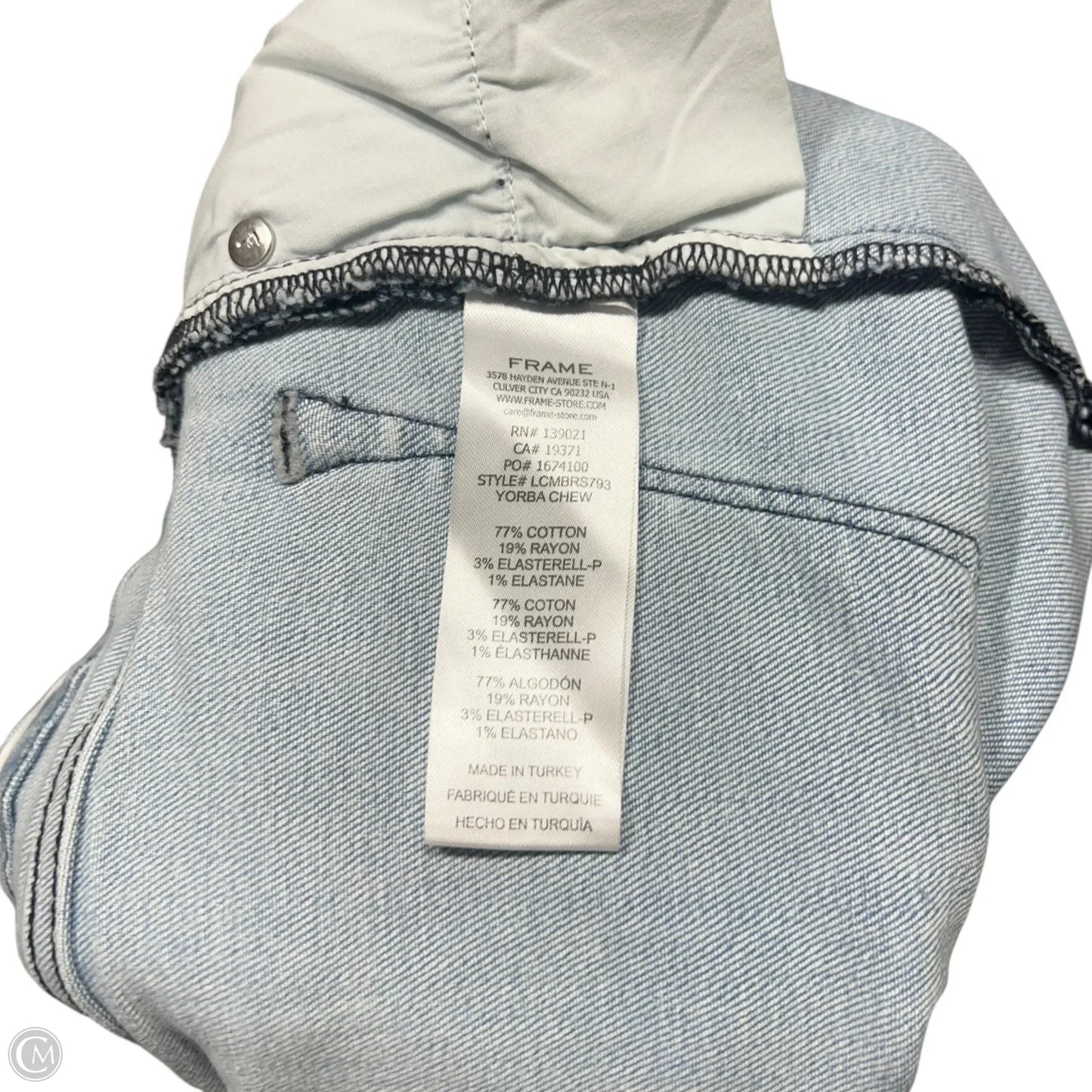 Jeans Boot Cut By Frame In Blue Denim, Size: 2