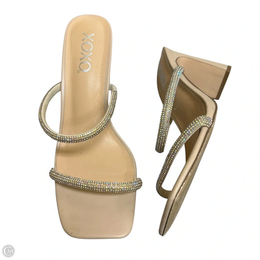 Shoes Heels Block By Xoxo In Taupe, Size: 8