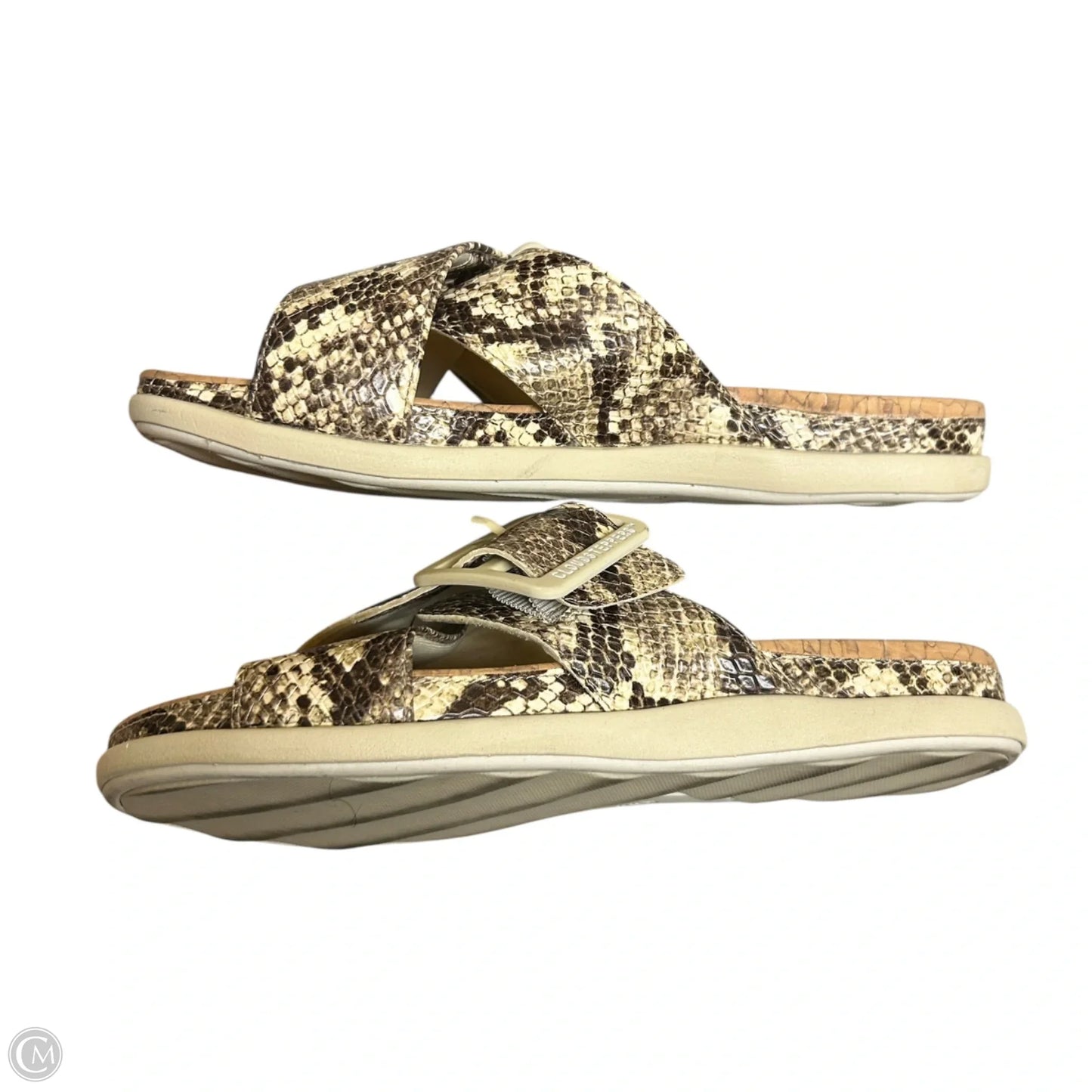 Shoes Flats By Clarks In Snakeskin Print, Size: 6