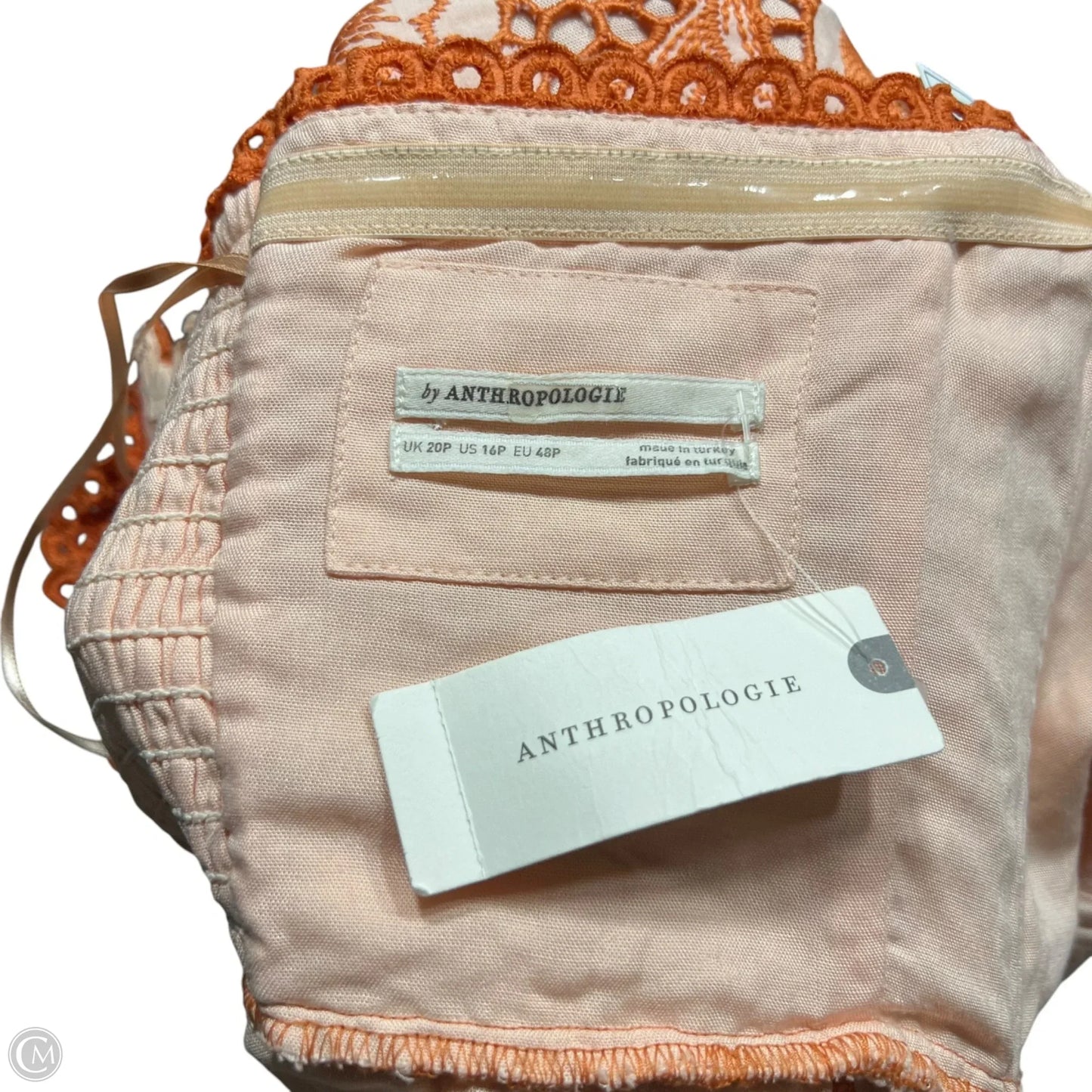 Dress Casual Midi By Anthropologie In Orange, Size: 16