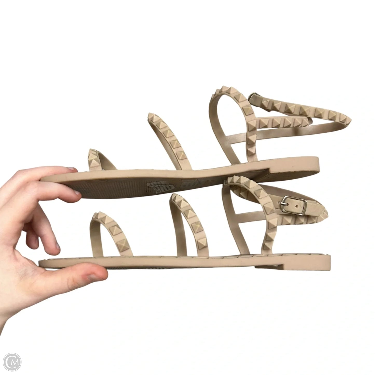 Sandals Flats By Olivia Miller In Beige, Size: 9
