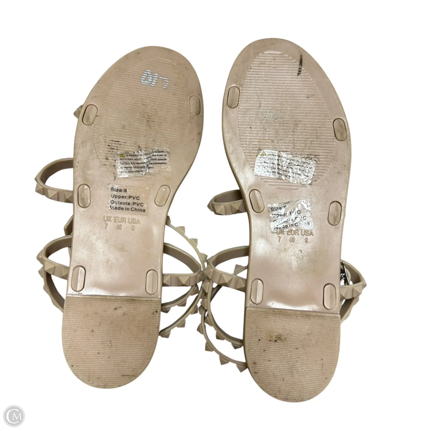 Sandals Flats By Olivia Miller In Beige, Size: 9