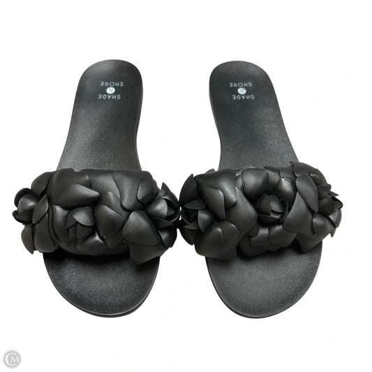 Sandals Flats By Shade & Shore In Black, Size: 6