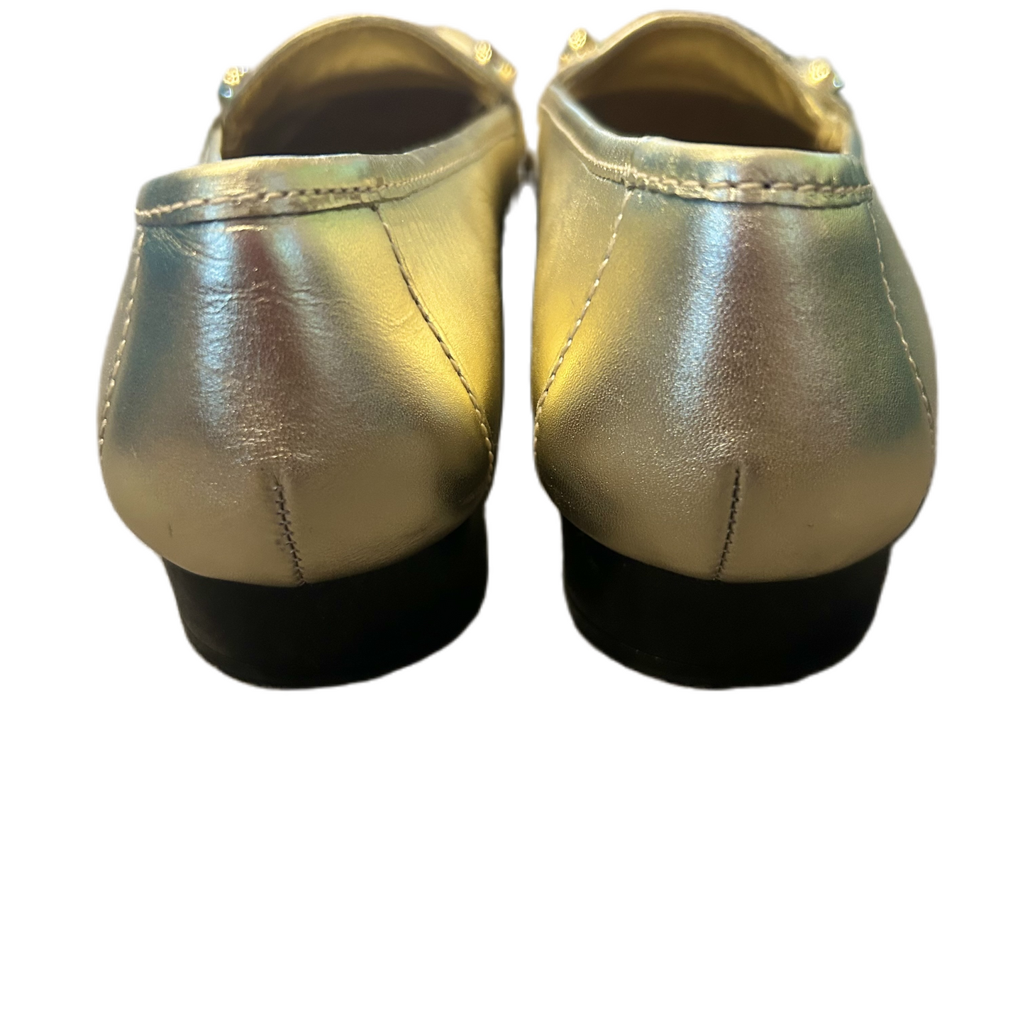 Gold Shoes Flats By Covington, Size: 7