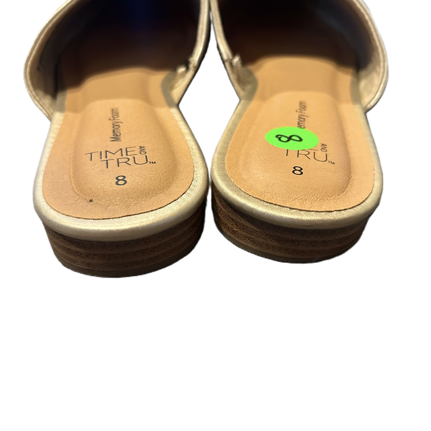Gold Shoes Flats By Time And Tru, Size: 8