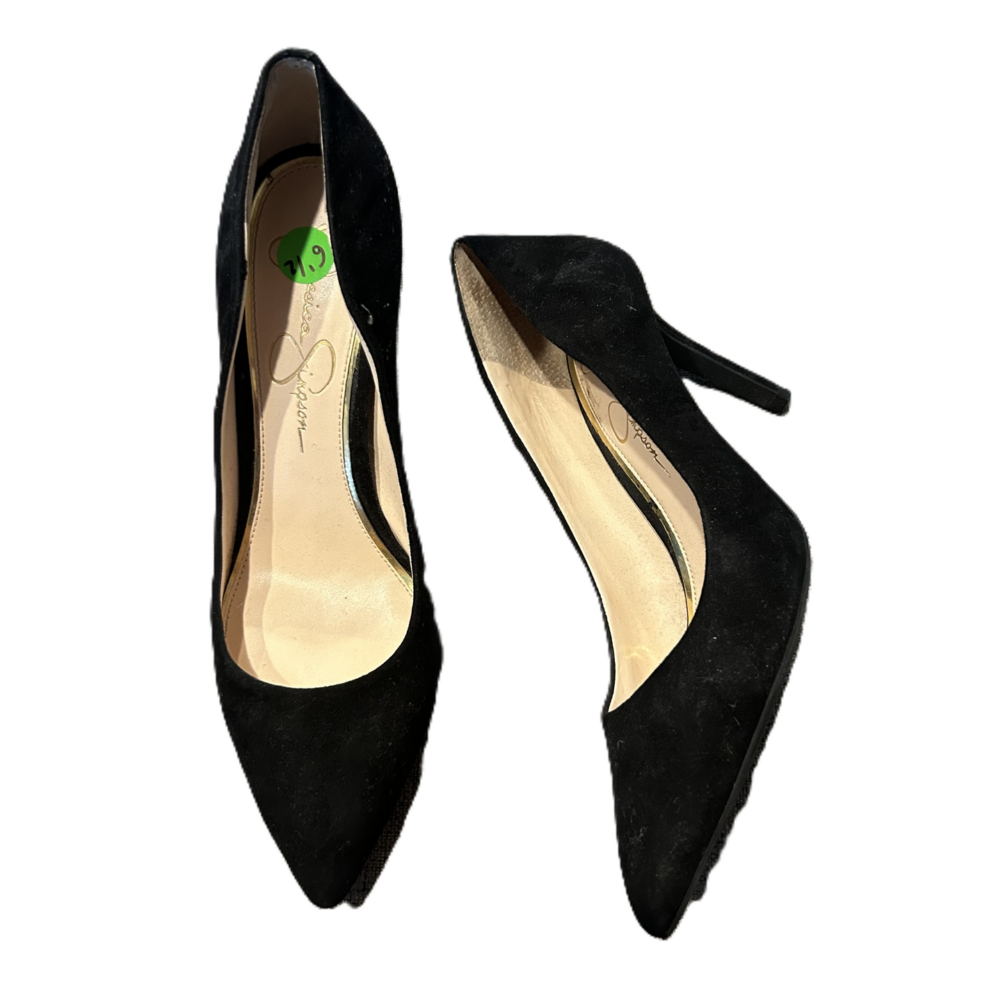 Black Shoes Heels Stiletto By Jessica Simpson, Size: 6.5