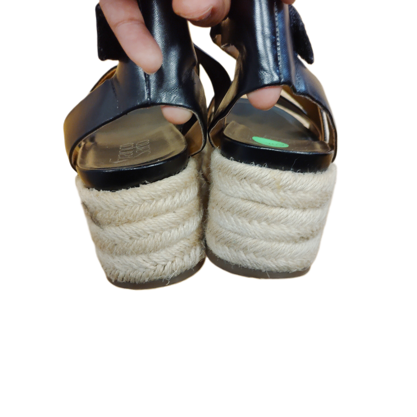 Black Sandals Heels Platform By Franco Sarto, Size: 6.5