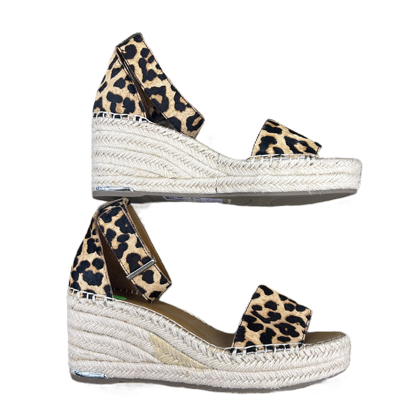 Animal Print Sandals Heels Wedge By Franco Sarto, Size: 8.5