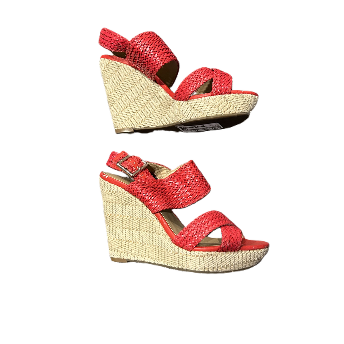 Red Sandals Heels Wedge By Sole Society, Size: 7.5